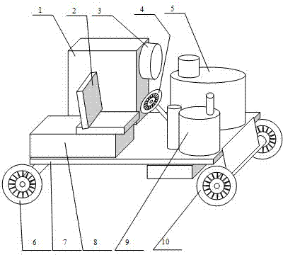 Driving/running type galling treatment machine