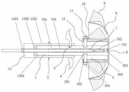 Composite material arc-shaped tooth bevel gear scraping cutter