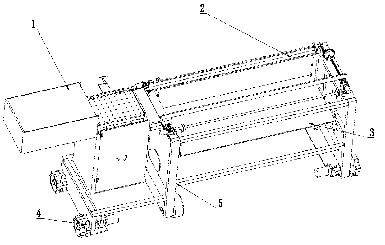 Automatic tray paving device with stacked tray separating function and tray paving method of device