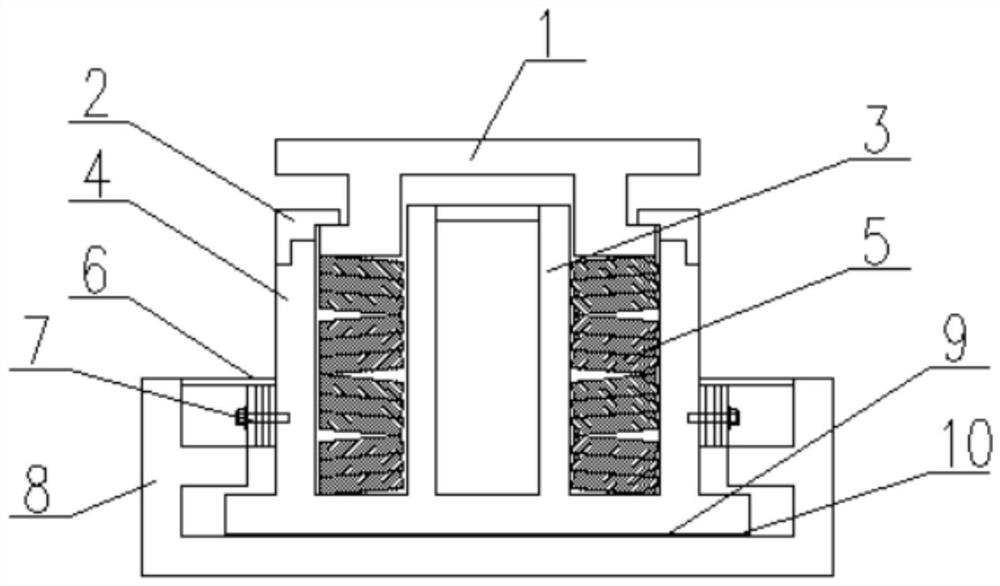 Belleville spring combined type three-dimensional vibration double-control steel support