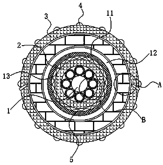 Rat-proof optical cable for mountain areas