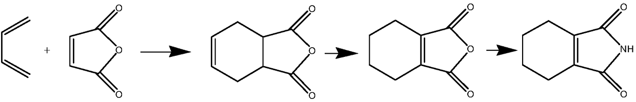 Method for synthesizing 1-cyclohexene-1, 2-dicarboximide