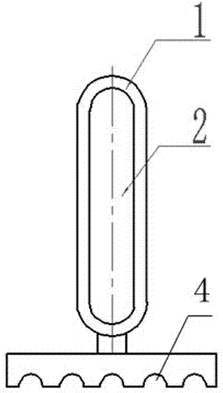 Quenching chuck for straight section on end portion of automobile plate spring