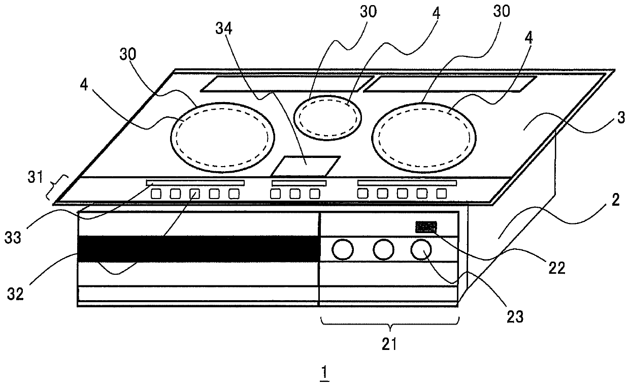 Induction-heating cooker and sensor unit