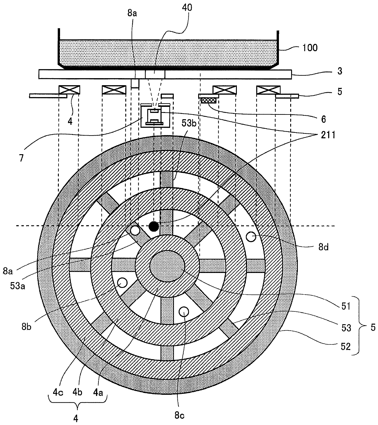 Induction-heating cooker and sensor unit