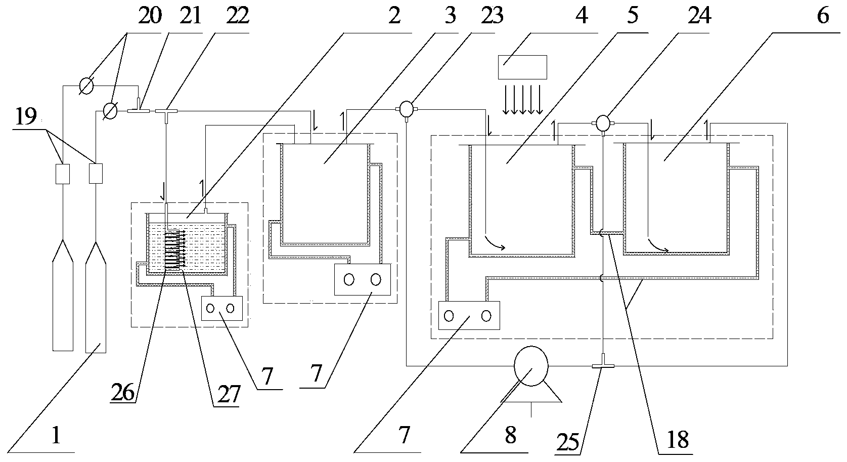 Gas-phase photocatalysis reaction device