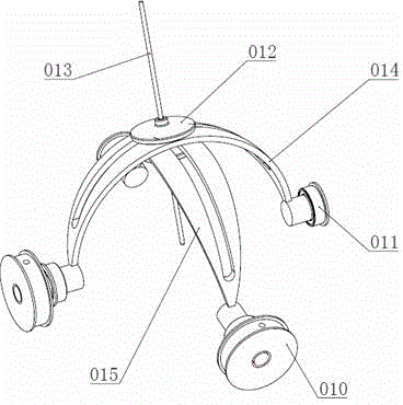 Measurement device for tail spatial position of robot