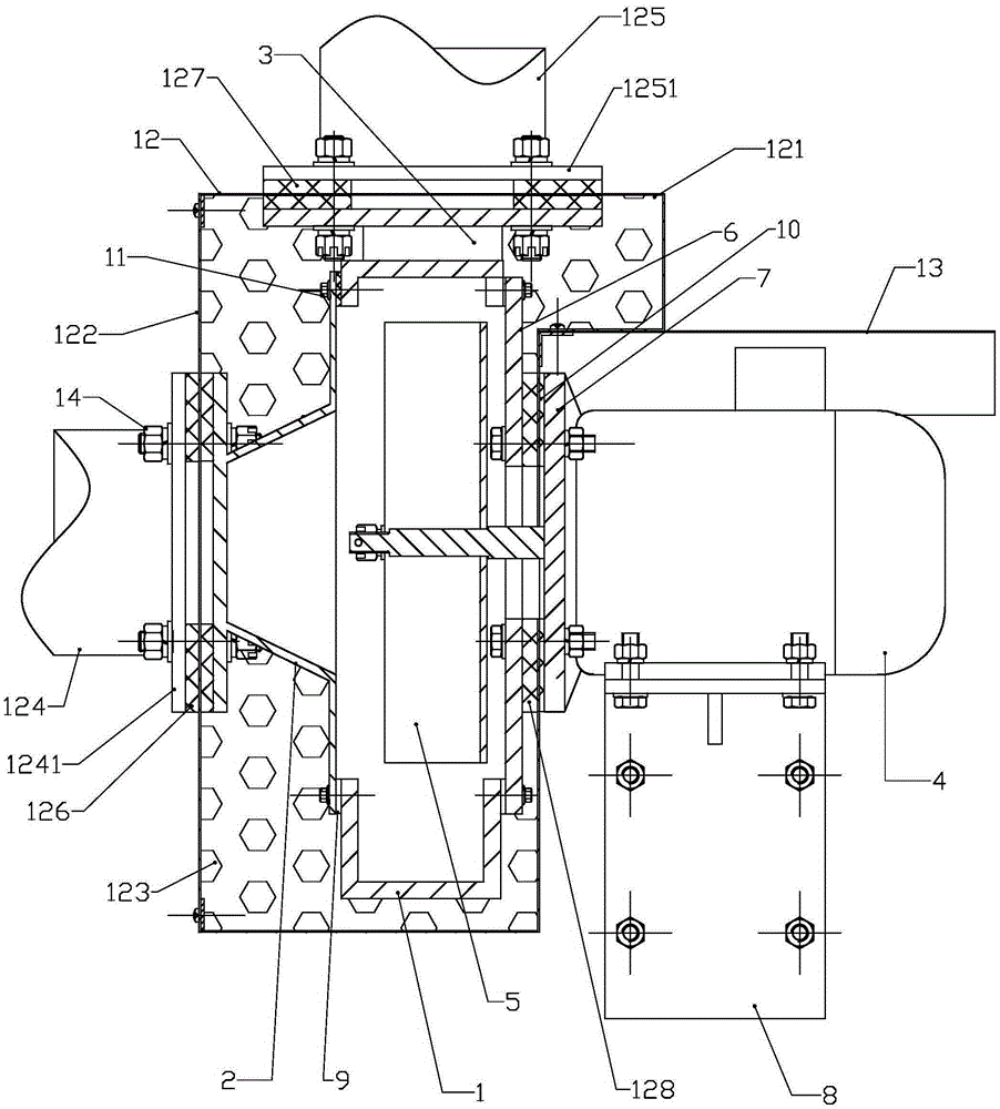 Symmetric interchange structure circulation draught fan