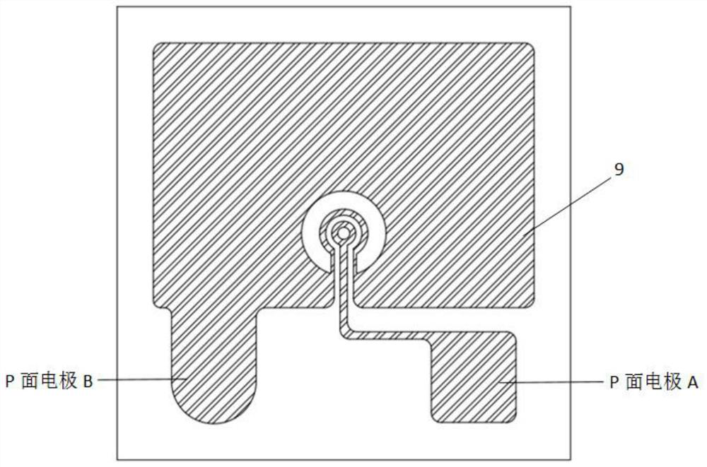 Light-emitting diode with variable pattern and preparation method thereof