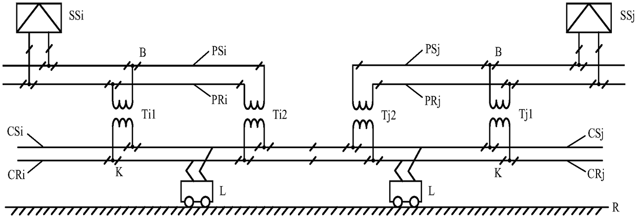 An electrified railway connecting power supply structure