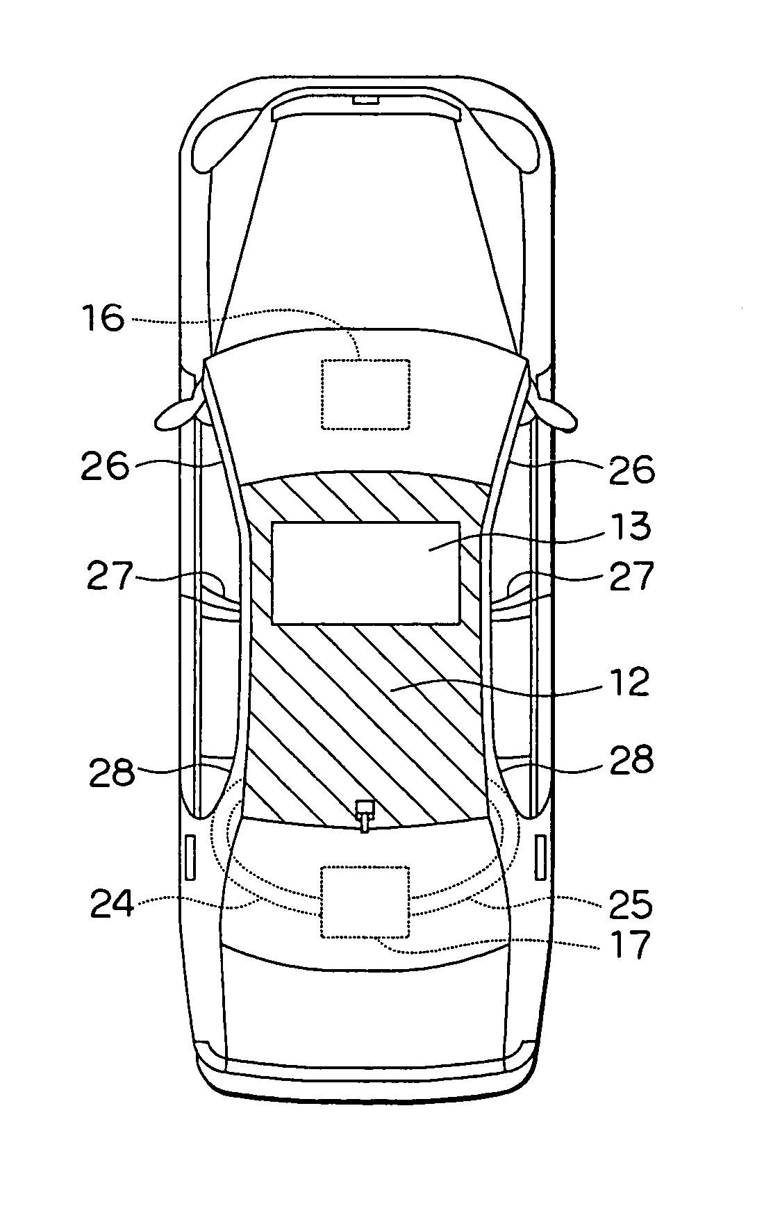 Ceiling air passage system for vehicle air conditioner