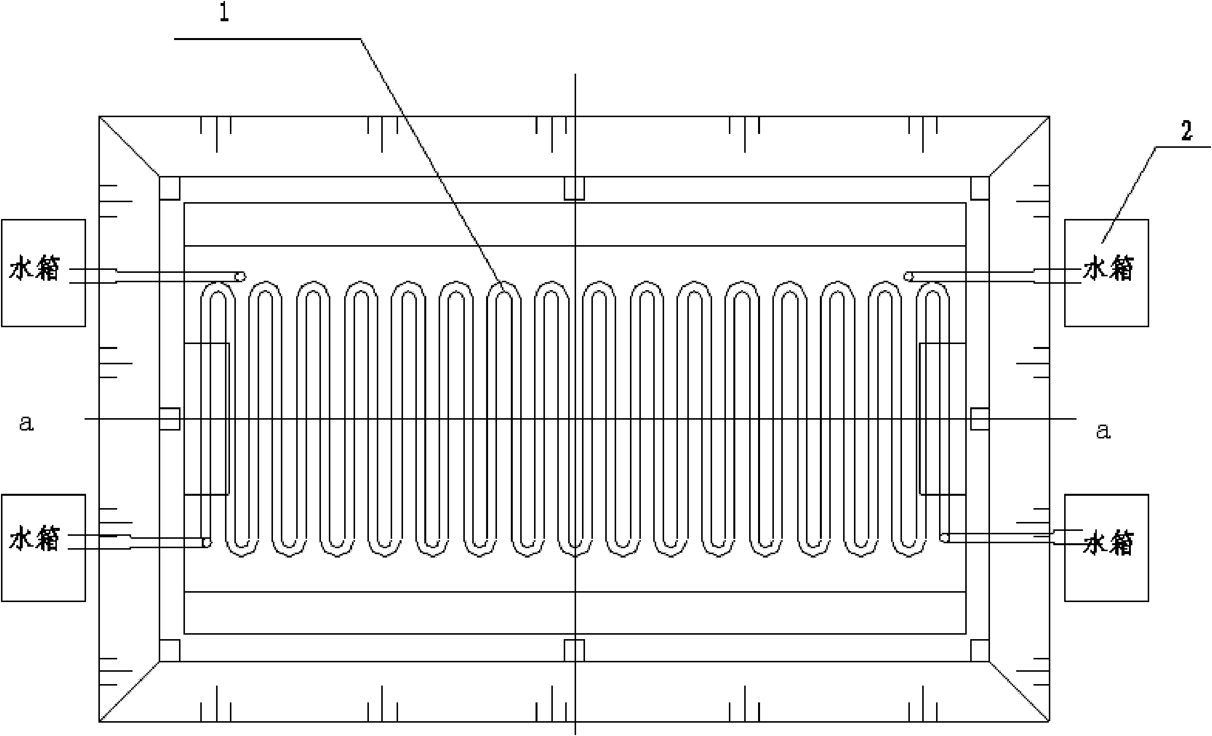 Water cooling temperature control method of mass concrete of blast furnace foundation