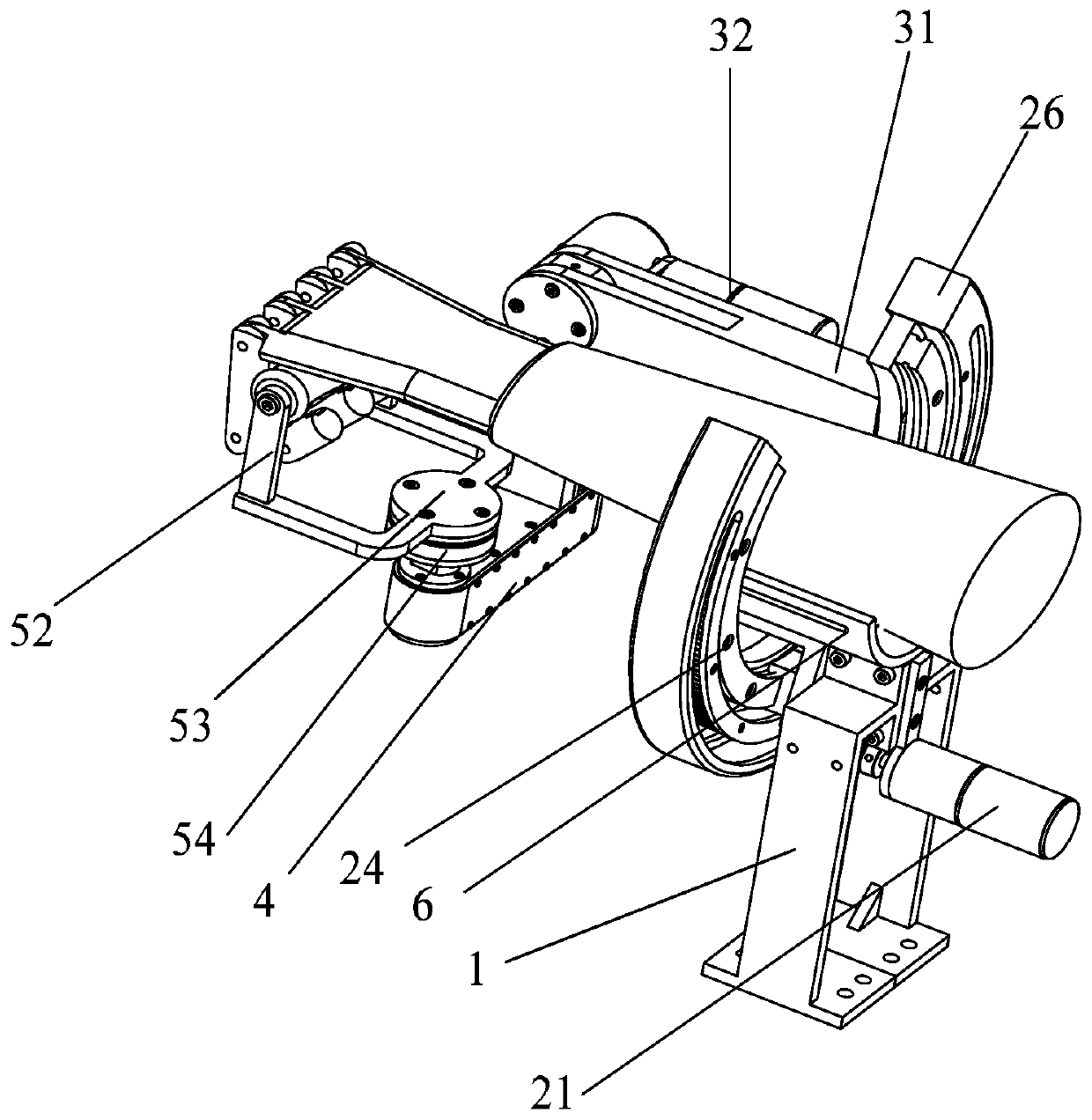 Wrist rehabilitation robot with three degrees of freedom