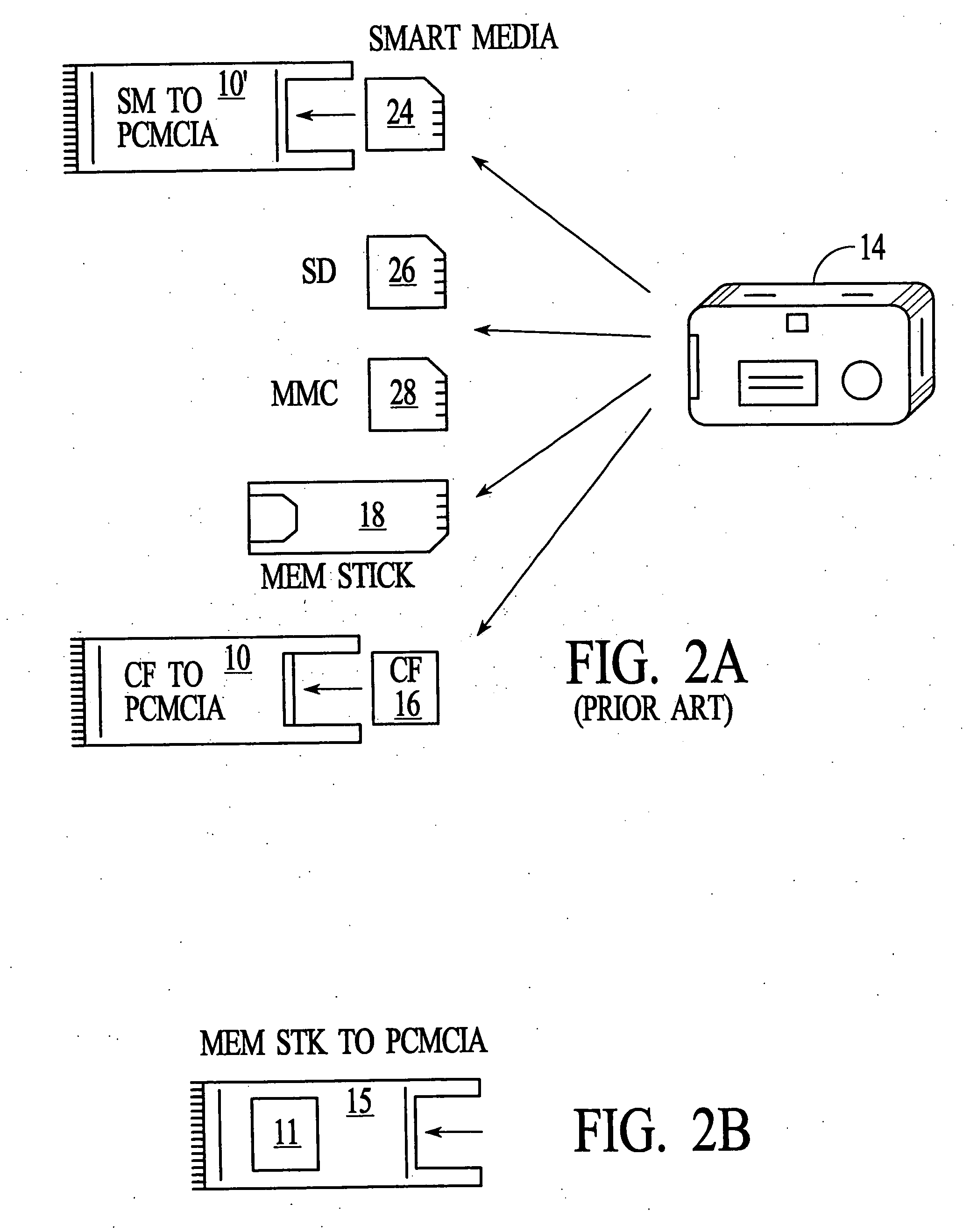 Flash toaster for reading several types of flash memory cards with or without a PC