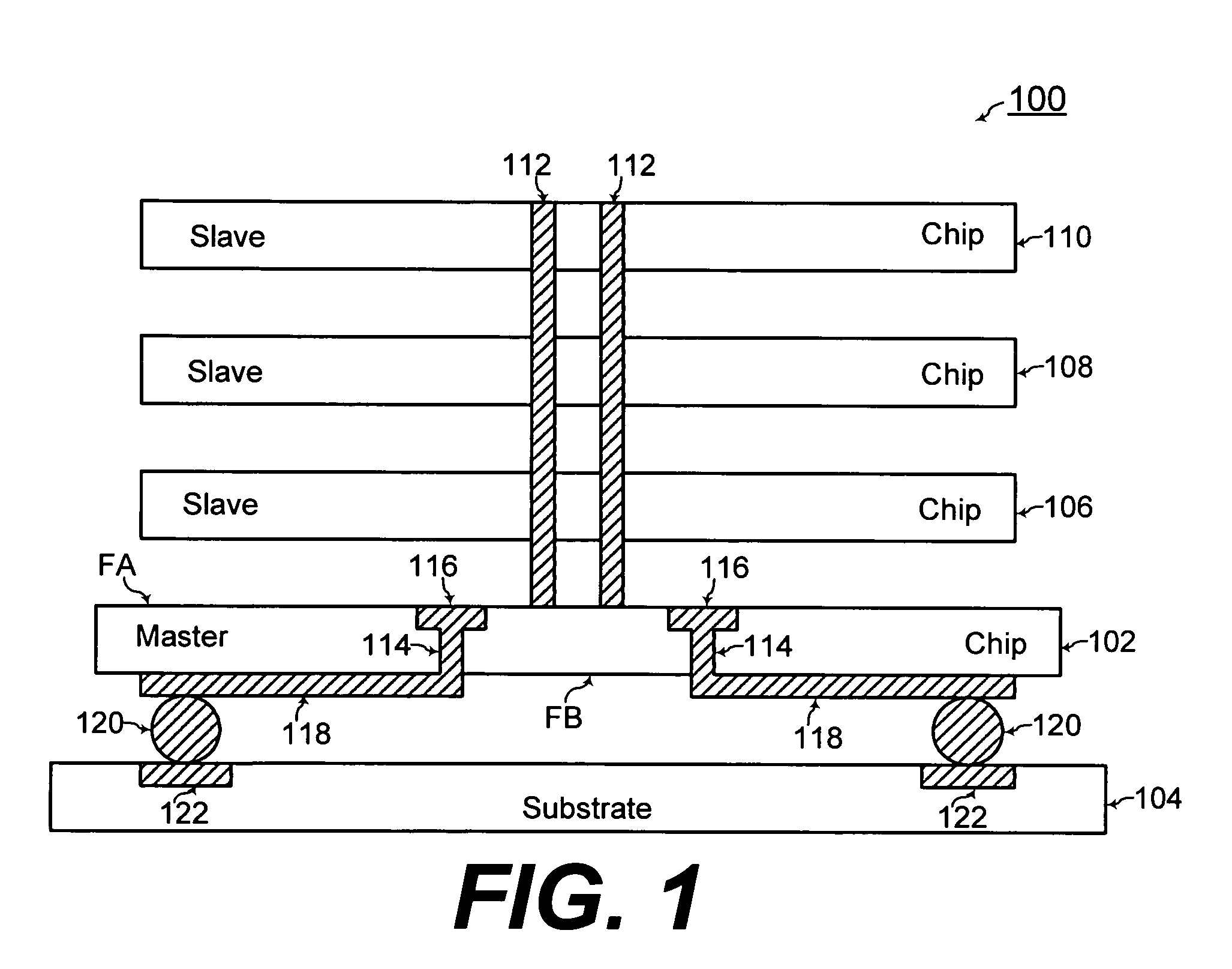 Stacked memory module and system