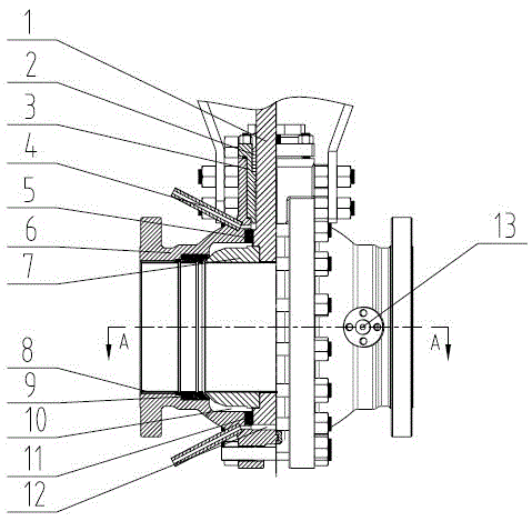 A lock slag and lock bucket valve with purging and flushing device for coal chemical industry