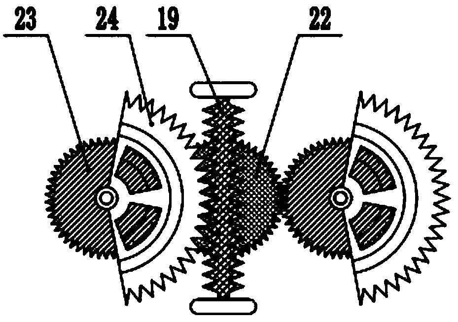 Fodder stirring device based on gear assembly driver