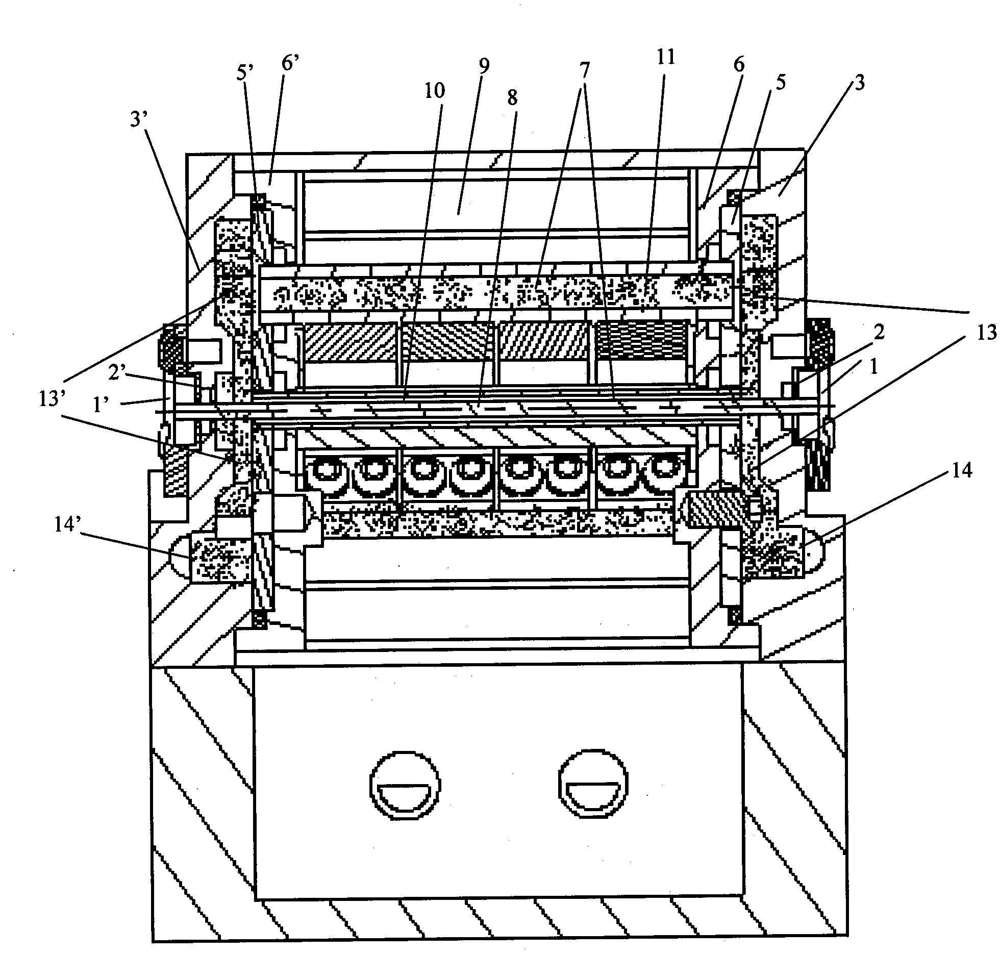 Laser gain module and liquid cooling circulating device used for same