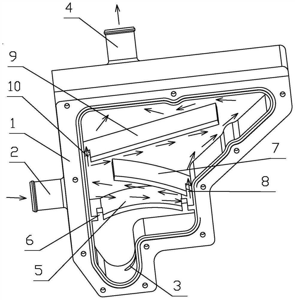 Integrated gas-water separator for fuel cell