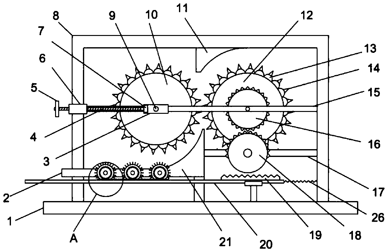 A meat rolling and kneading device for meat processing