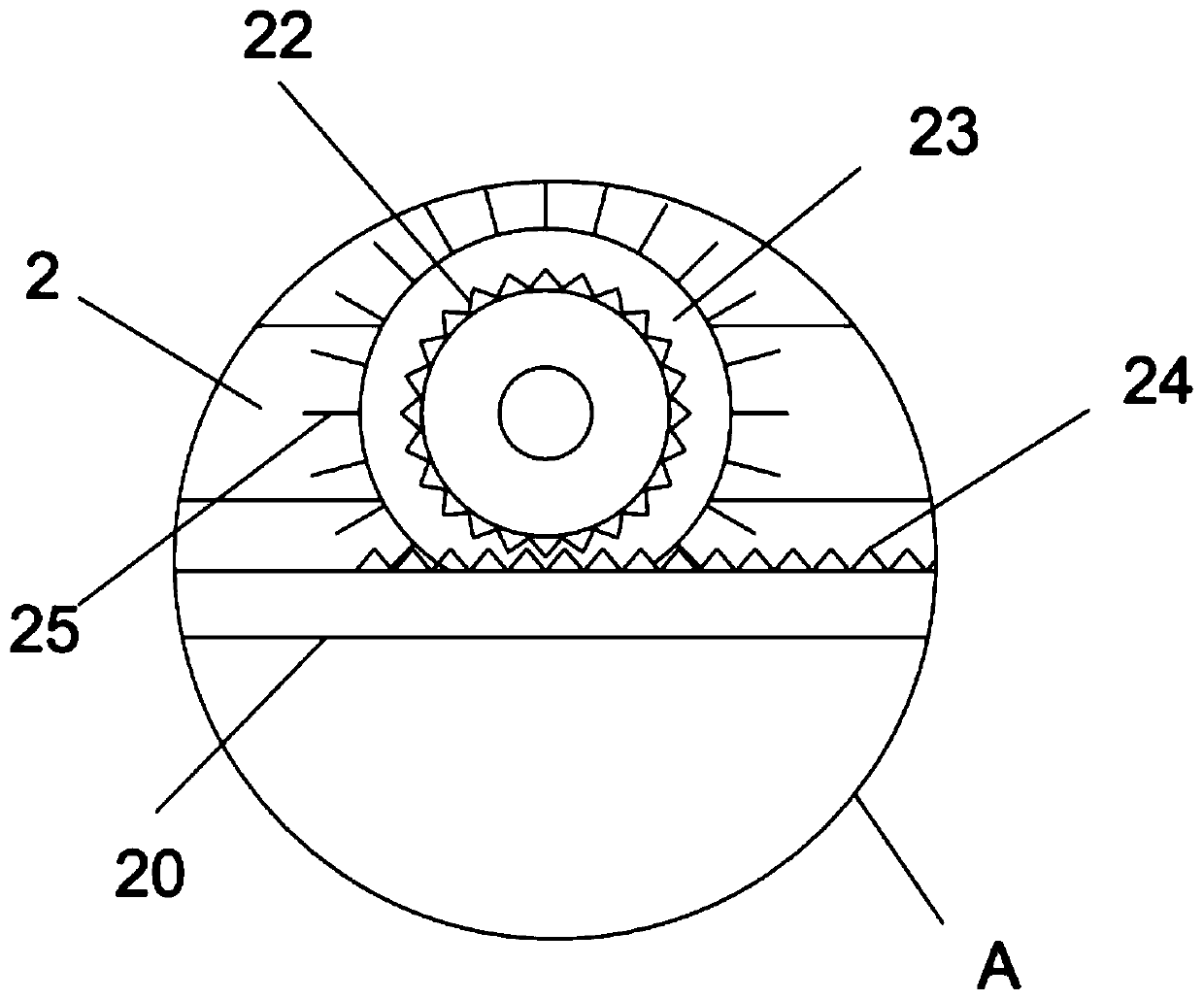 A meat rolling and kneading device for meat processing