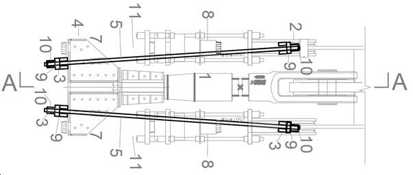 Temporary reinforcing method for replacement of equipment anchorage device in tensioning and lifting construction