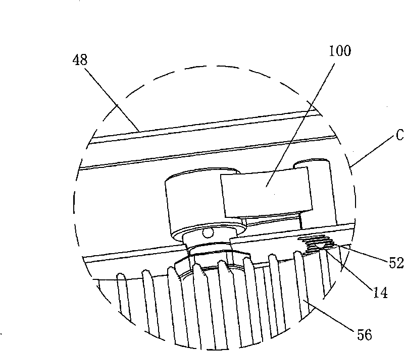 High-heat dissipation LED module street lamp cap with adjustable angle