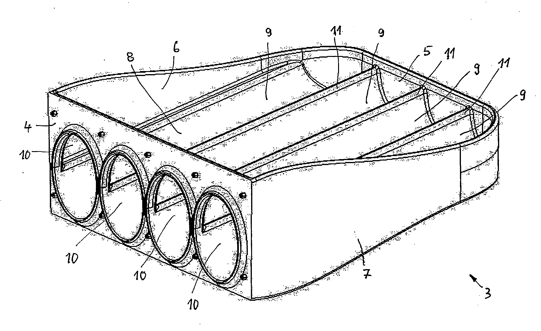 Device for taking back empty containers, in particular plastic bottles and metal cans