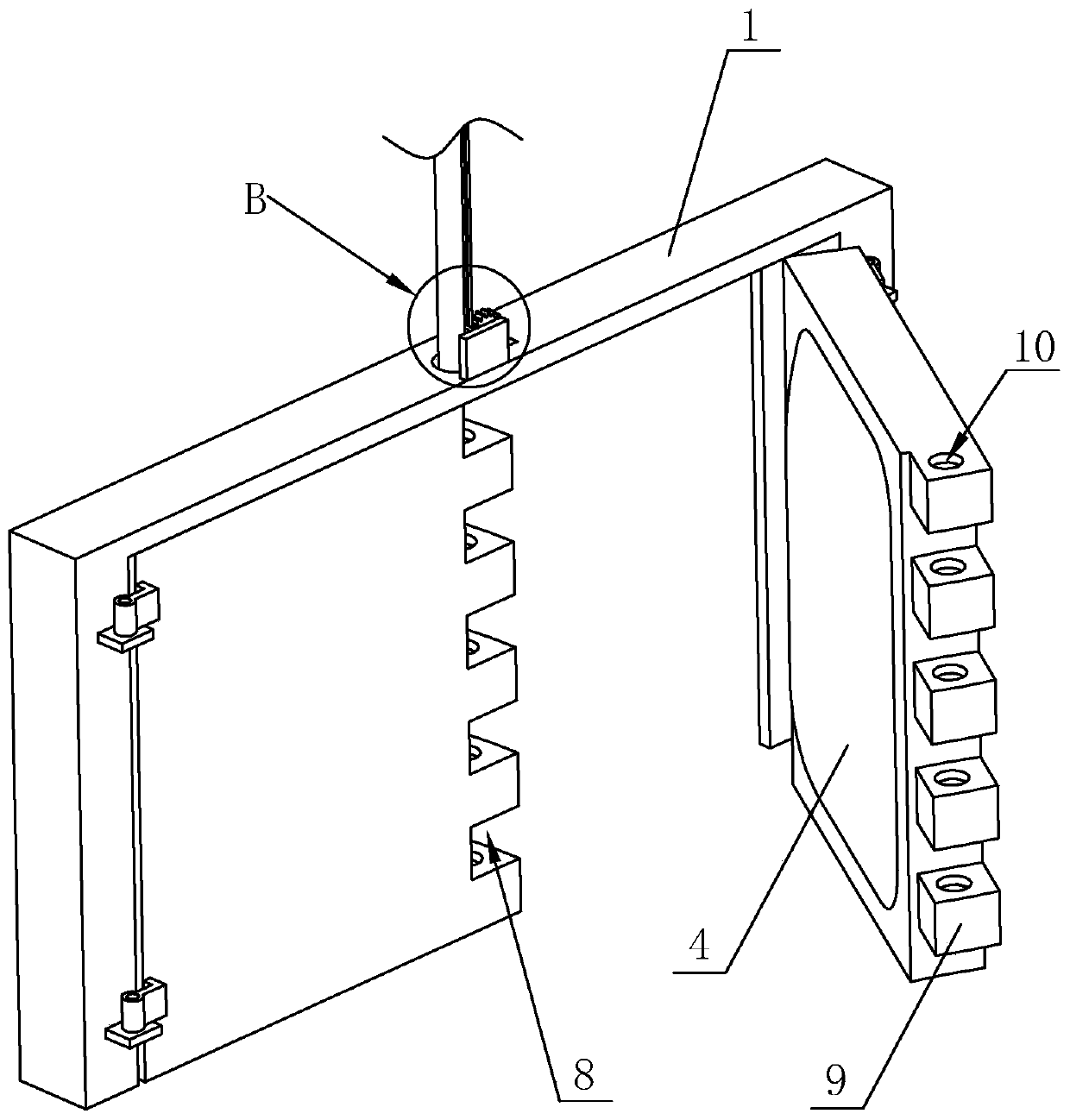 A double-opening air defense door