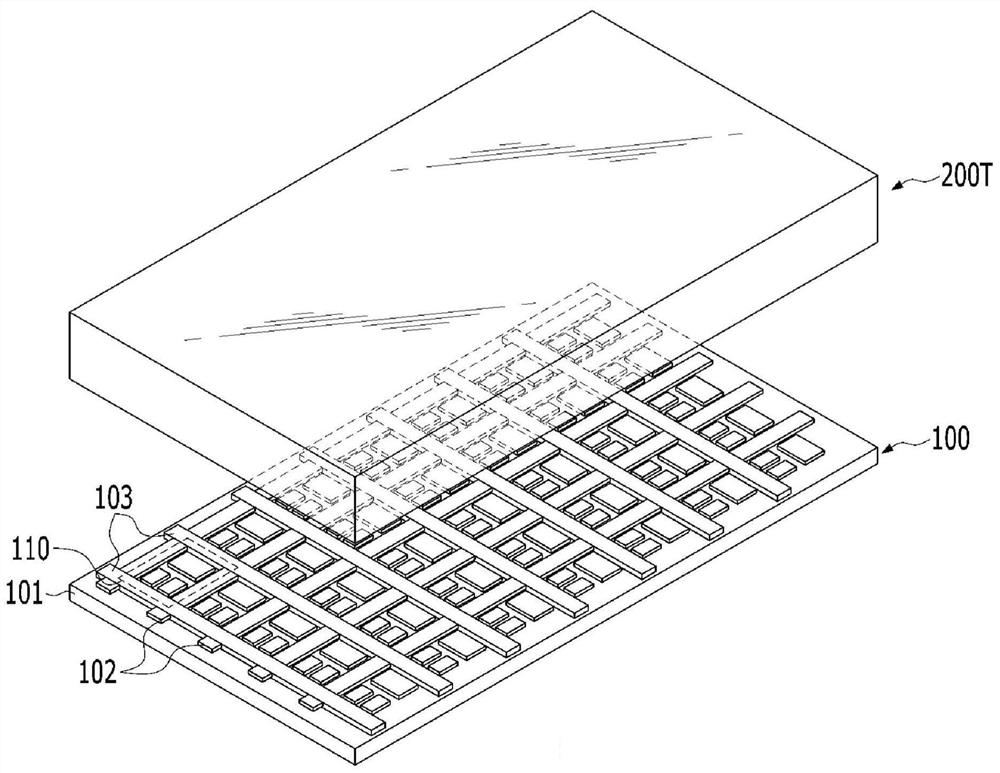 Luminous fingerprint recognition panel and fingerprint recognition display device including same