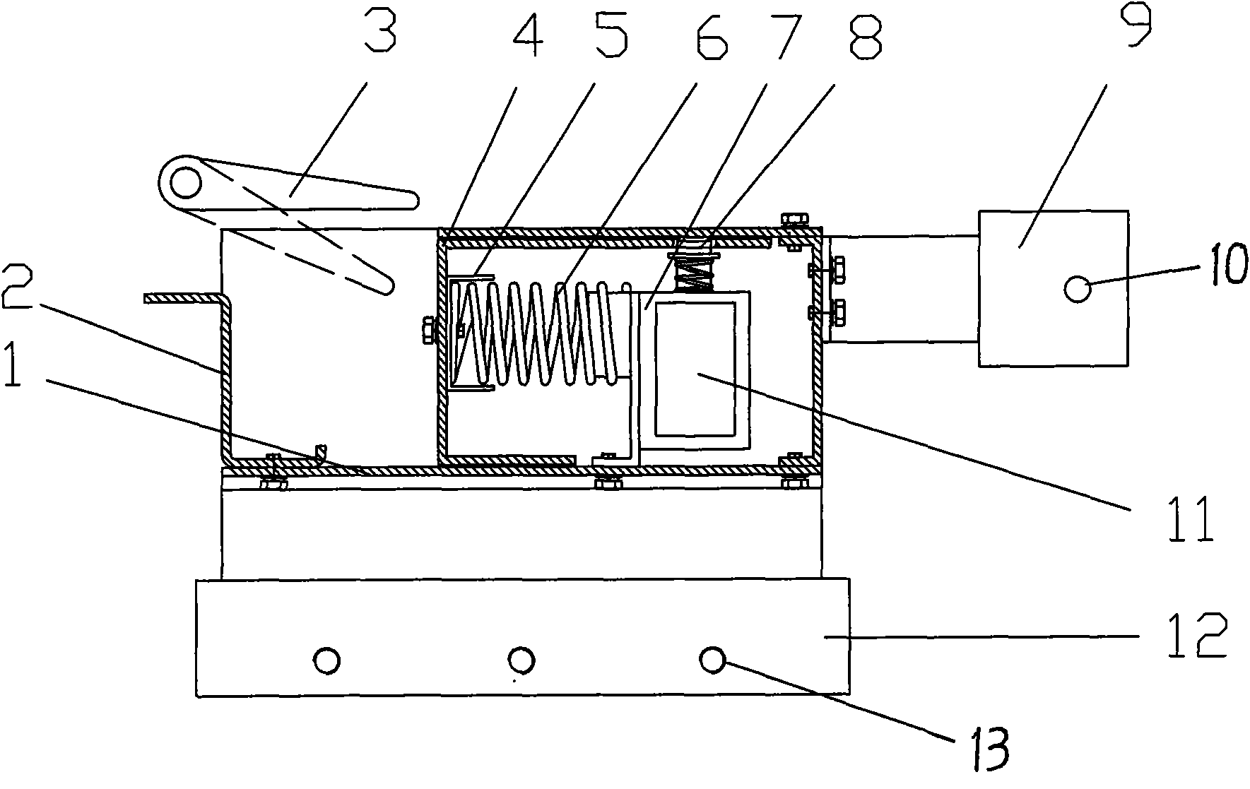 Electromagnetic locking mechanism of transmitter