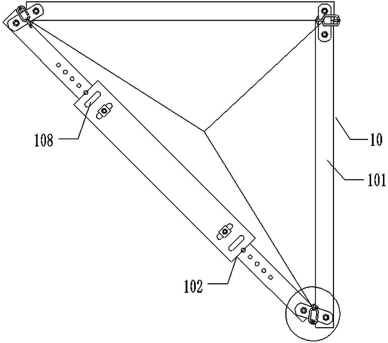 Laying tool for seepage-proof coil of groove corner part