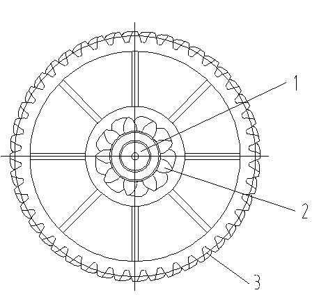 Dual gear and machining process for same