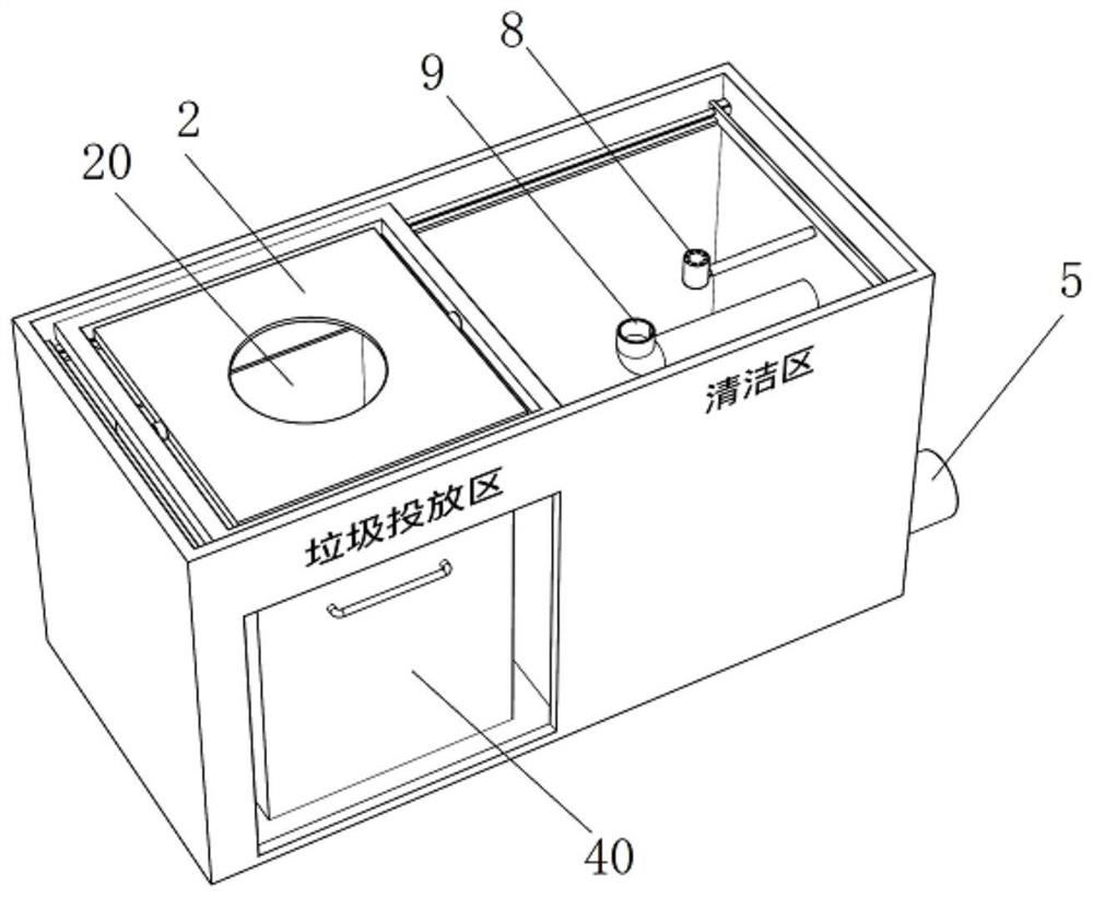 A kind of garbage bin for automatically dumping and cleaning garbage bins