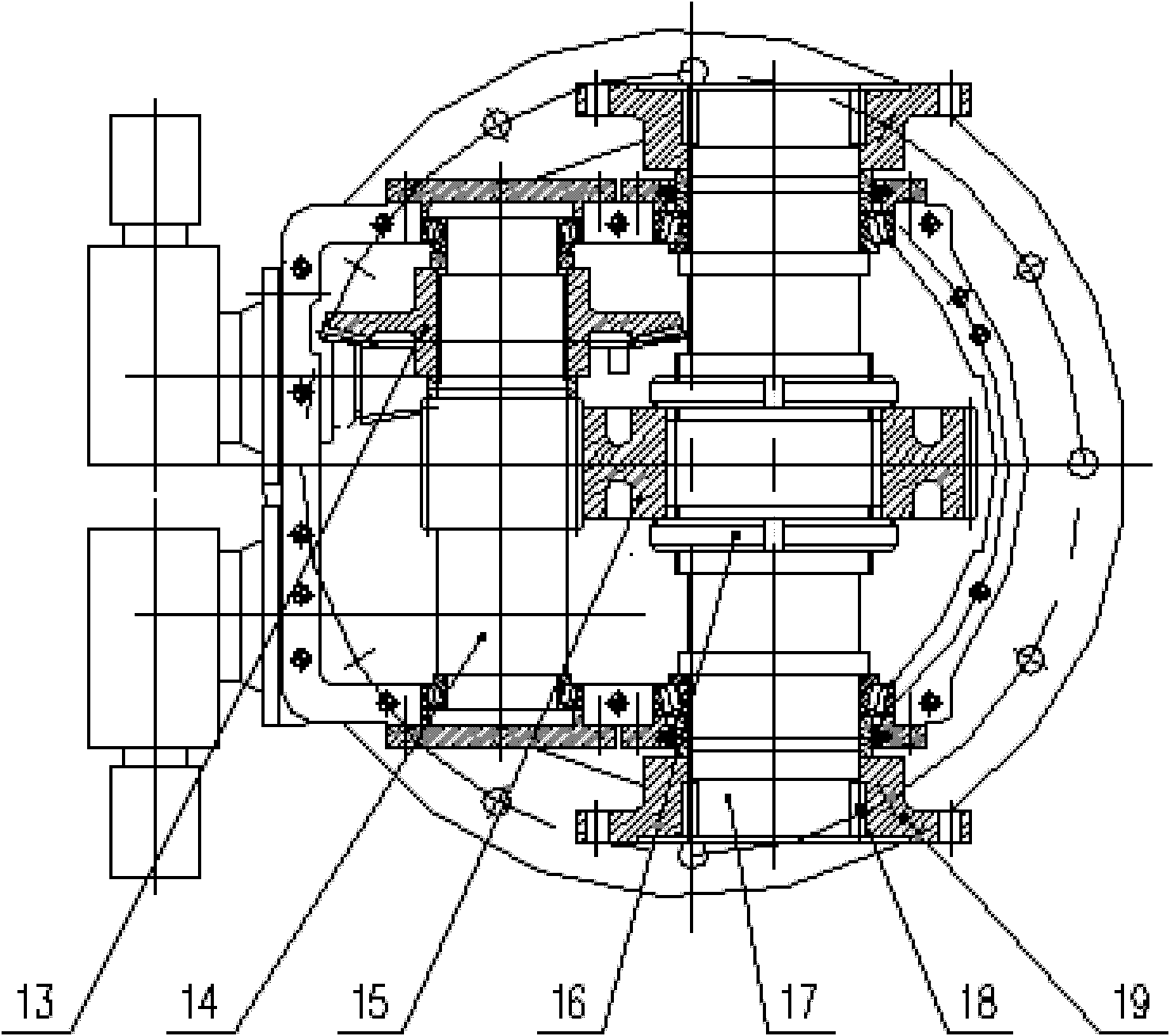 Solar heliostat driving device