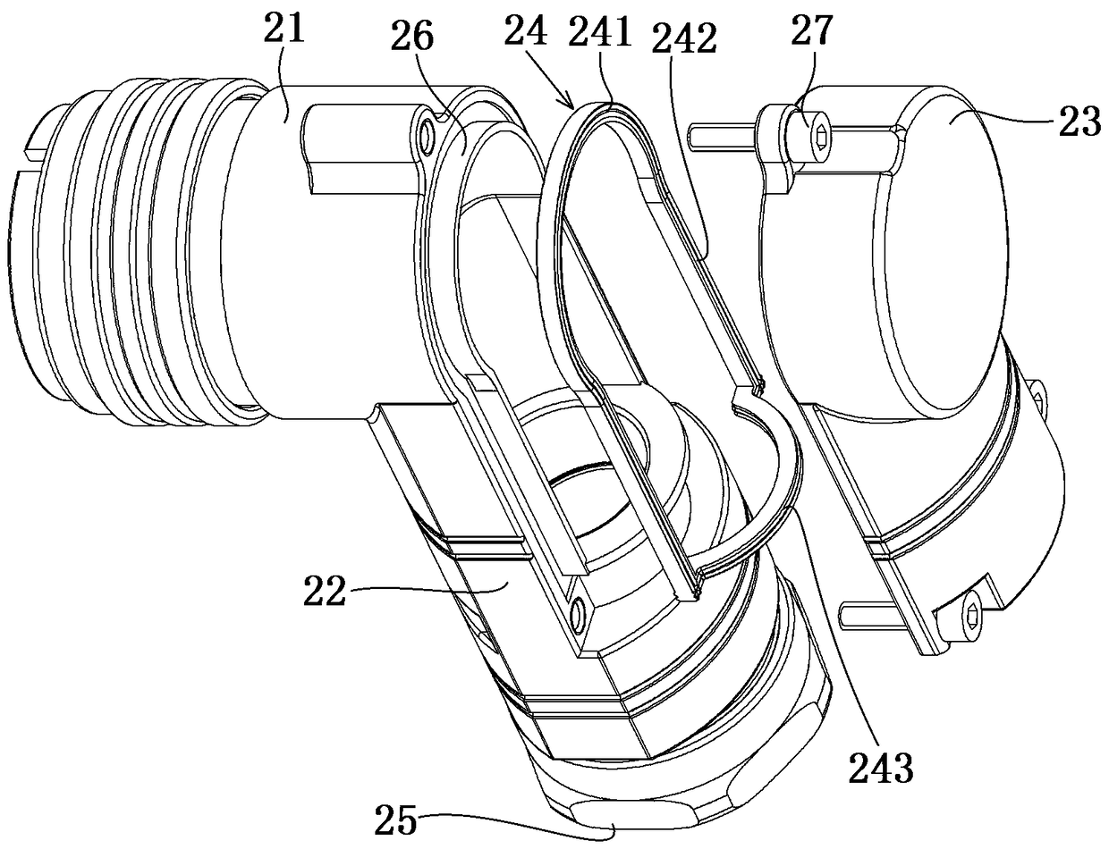 Angled connector