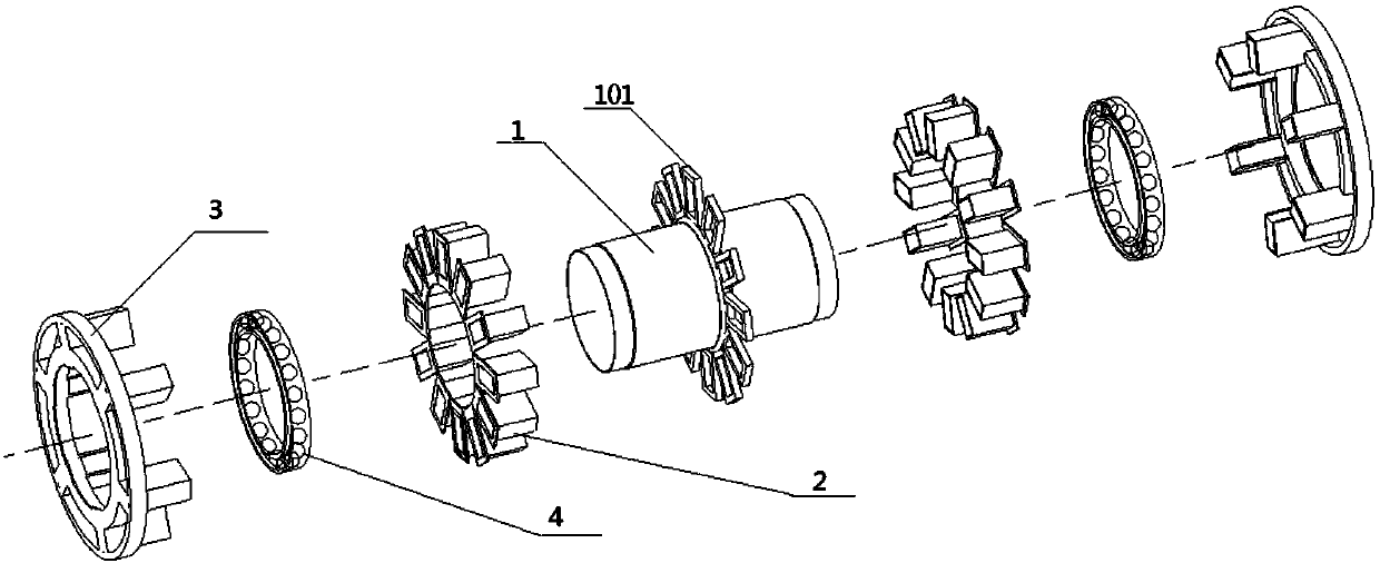 Transverse magnetic field outer rotor switch reluctance motor