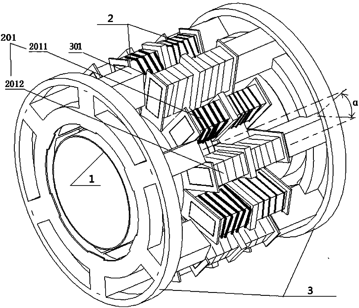 Transverse magnetic field outer rotor switch reluctance motor