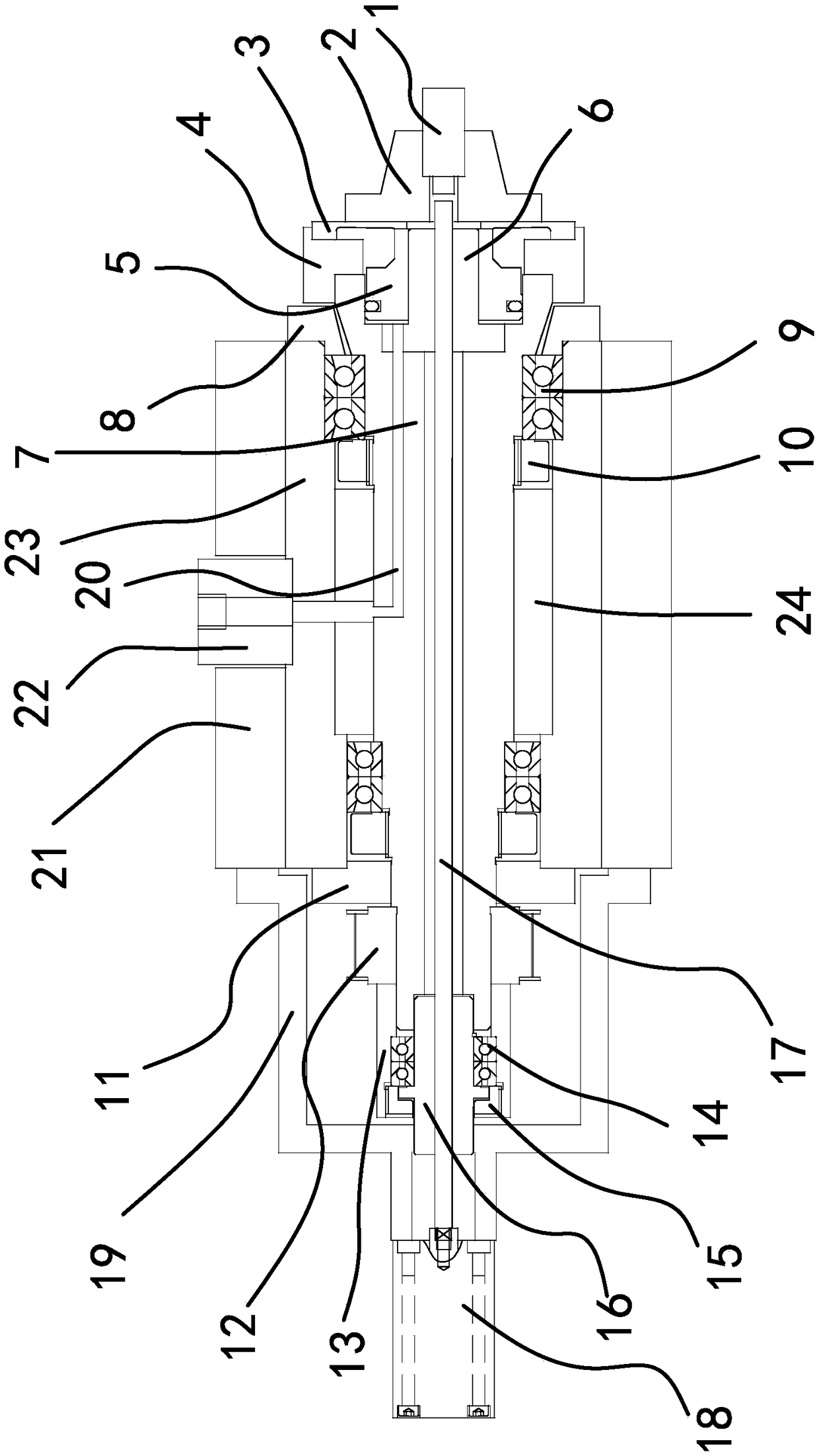 Air pressure diaphragm spring chuck spindle