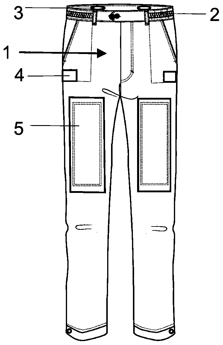 Automatically-fastened split type physiotherapy trousers convenient for artificial limb to put on and take off and use method of automatically-fastened split type physiotherapy trousers convenient for artificial limb to put on and take off