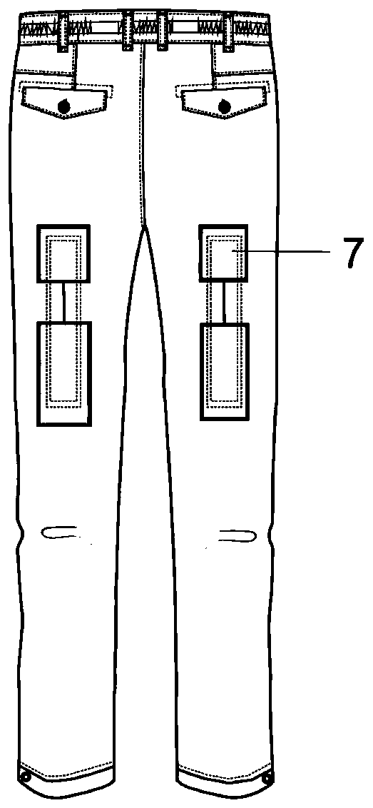 Automatically-fastened split type physiotherapy trousers convenient for artificial limb to put on and take off and use method of automatically-fastened split type physiotherapy trousers convenient for artificial limb to put on and take off