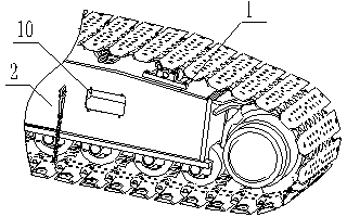 Tool case and truck frame and crane comprising tool case