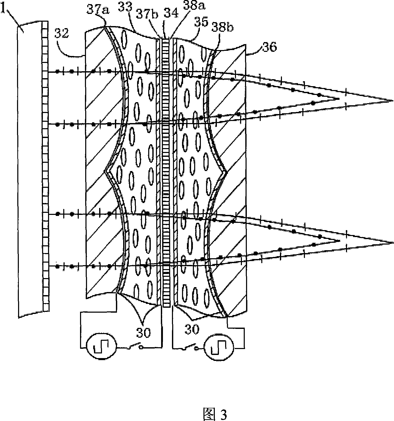 2D-3D switching stereo display device