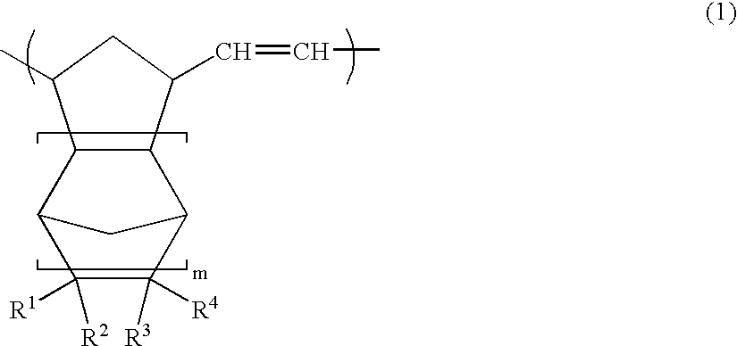 Open-ring copolymer, hydrogenated open-ring copolymer, process for production of both, and compositions