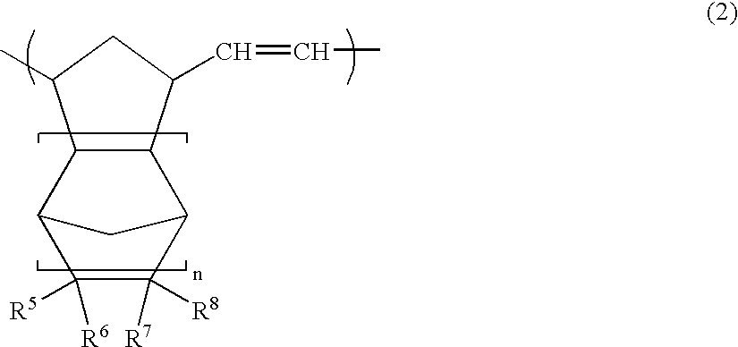 Open-ring copolymer, hydrogenated open-ring copolymer, process for production of both, and compositions