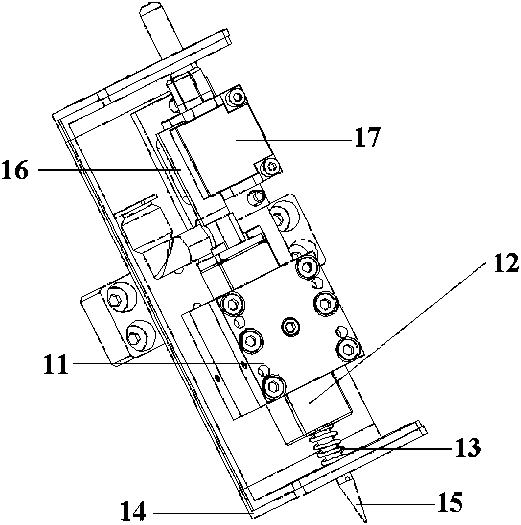 Automatic contact instrument used for measuring thin sheet material dimensions