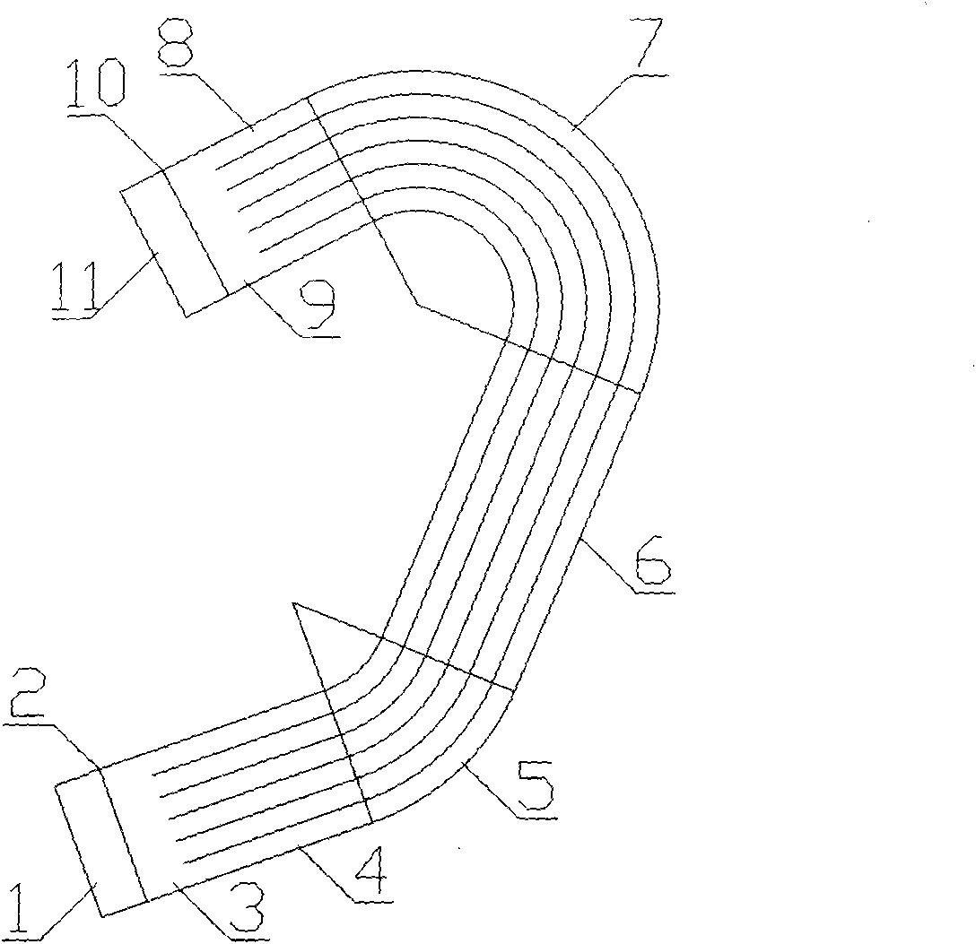 Artificially turning method of sandy river engineering project mobile bed model and artificially turning diversion trench