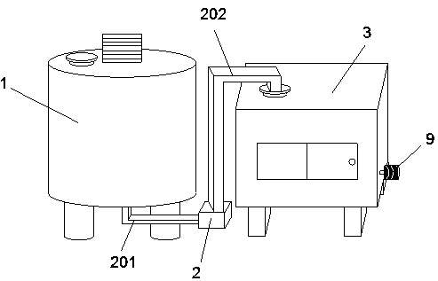 Textile sewage filter based on gravity mechanics