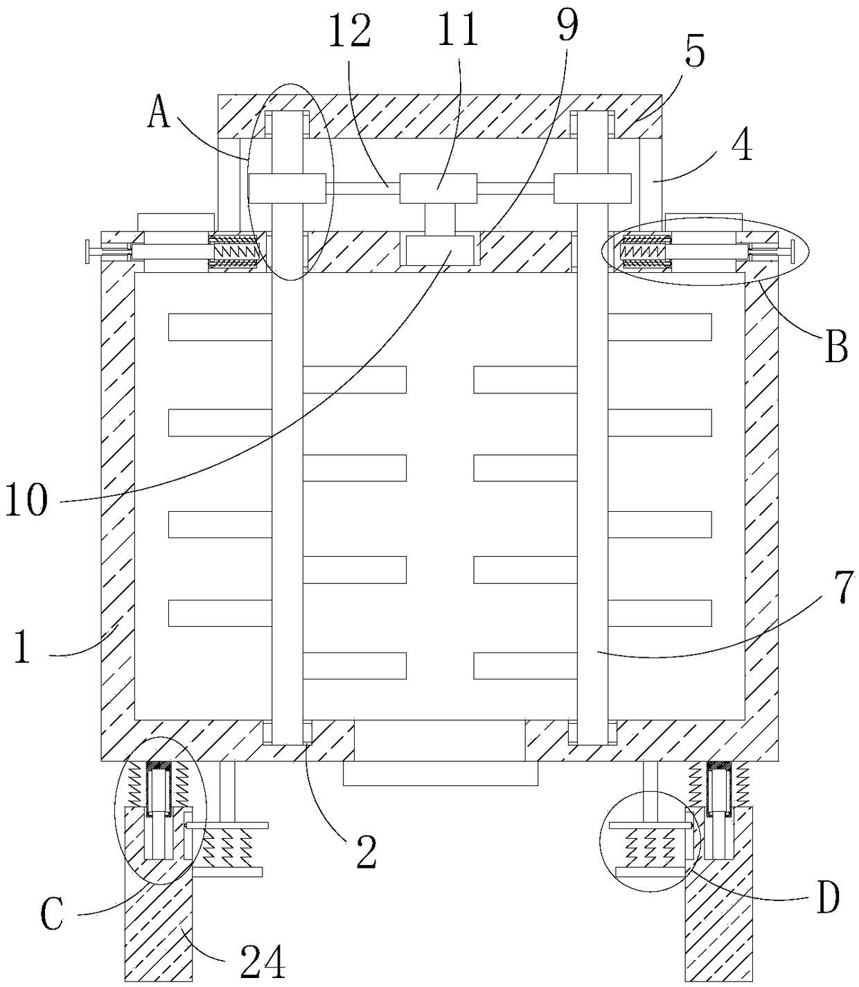 Concrete mixer with filtering function