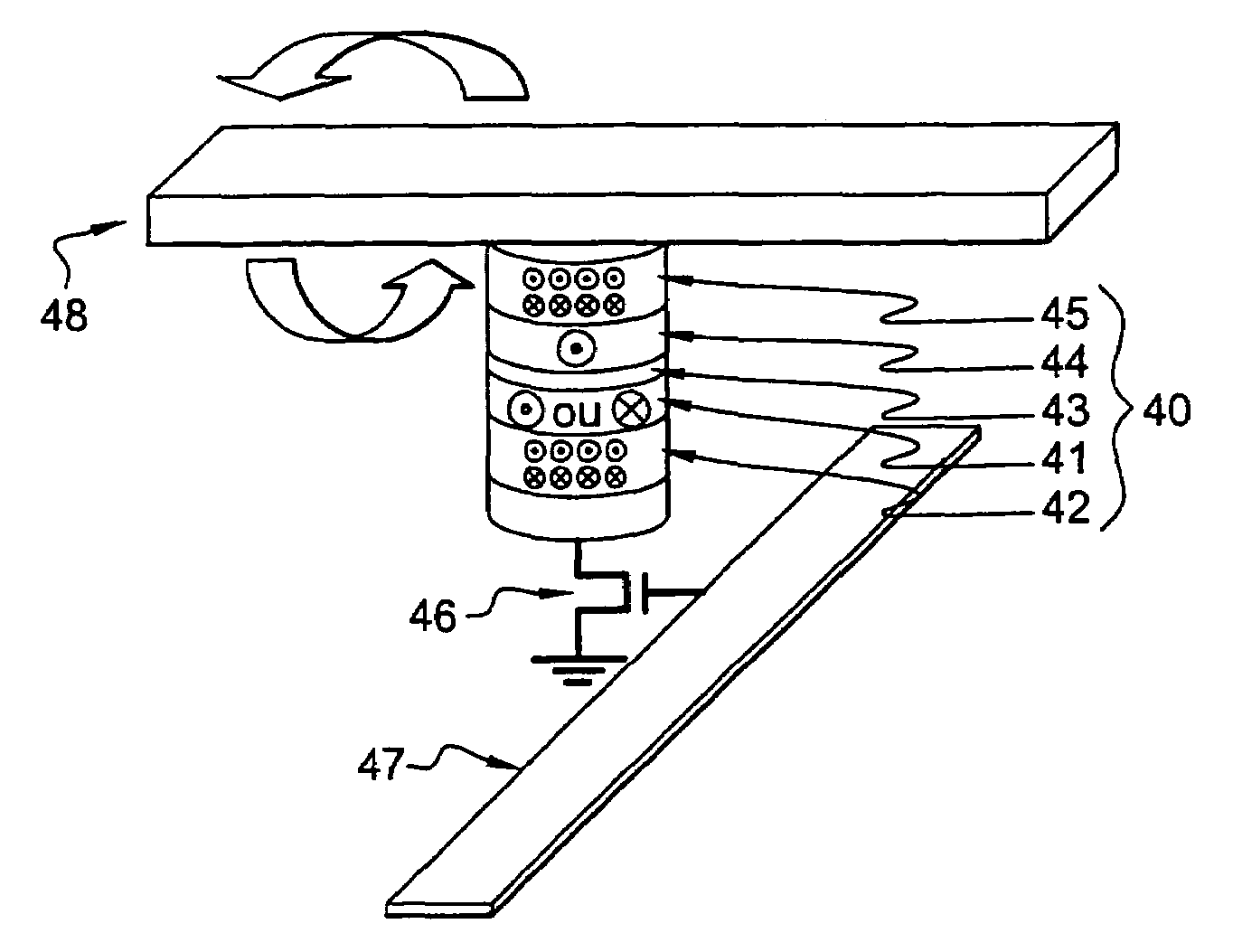 Magnetic memory with a magnetic tunnel junction written in a thermally assisted manner, and method for writing the same